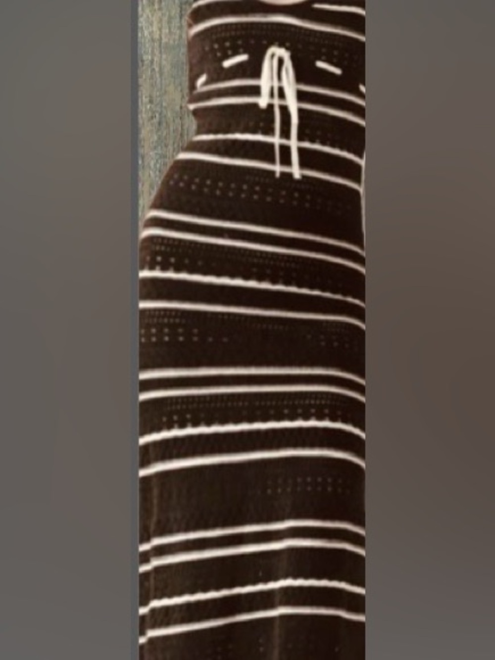 Black/White Stripe Mixed Stitch Midi Sweater Dress by All in Favor- Size M (6-8)